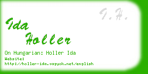 ida holler business card